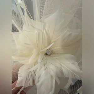 Cream colored fascinator